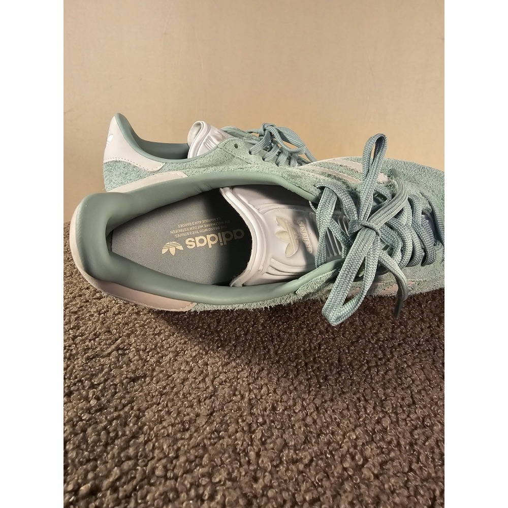 adidas Gazelle JQ3902 Womens 7 Mint Green Suede White Sneakers Shoes - Picture 5 of 8